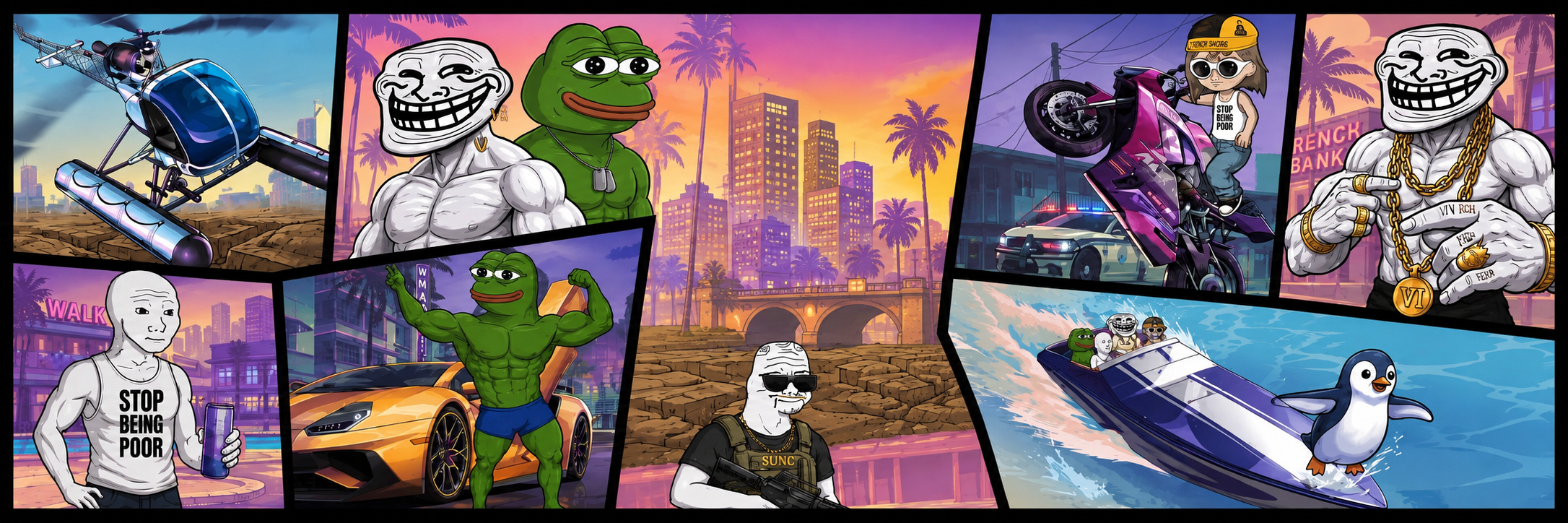 Grand Trench Alpha — Vice City style art
